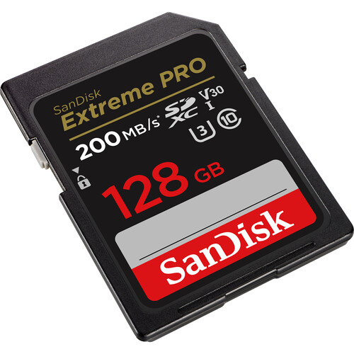 Extreme PRO SDXC 128GB 200MB/s V30 UHS-1 U3
